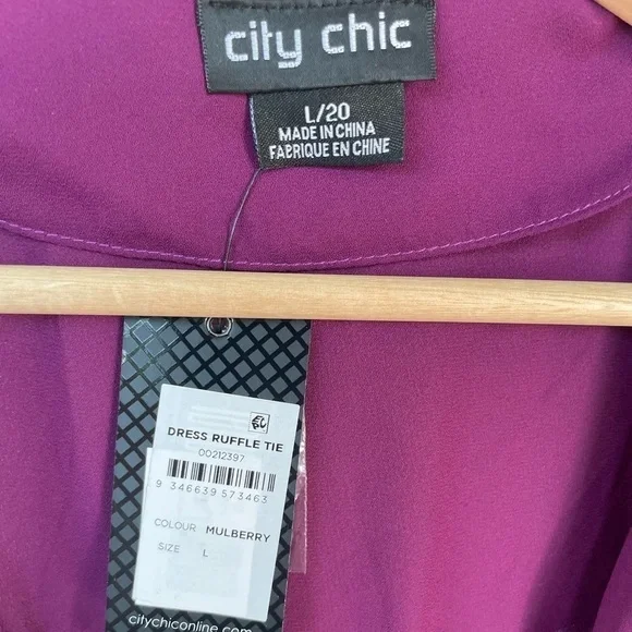 City Chic Purple Long Sleeve Dress - Picture 7 of 8